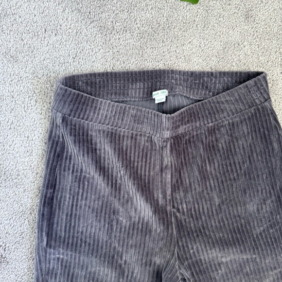 Aerie Womens  Regular Groove On Gray Ribbed Velour Flare - Picture 3 of 3